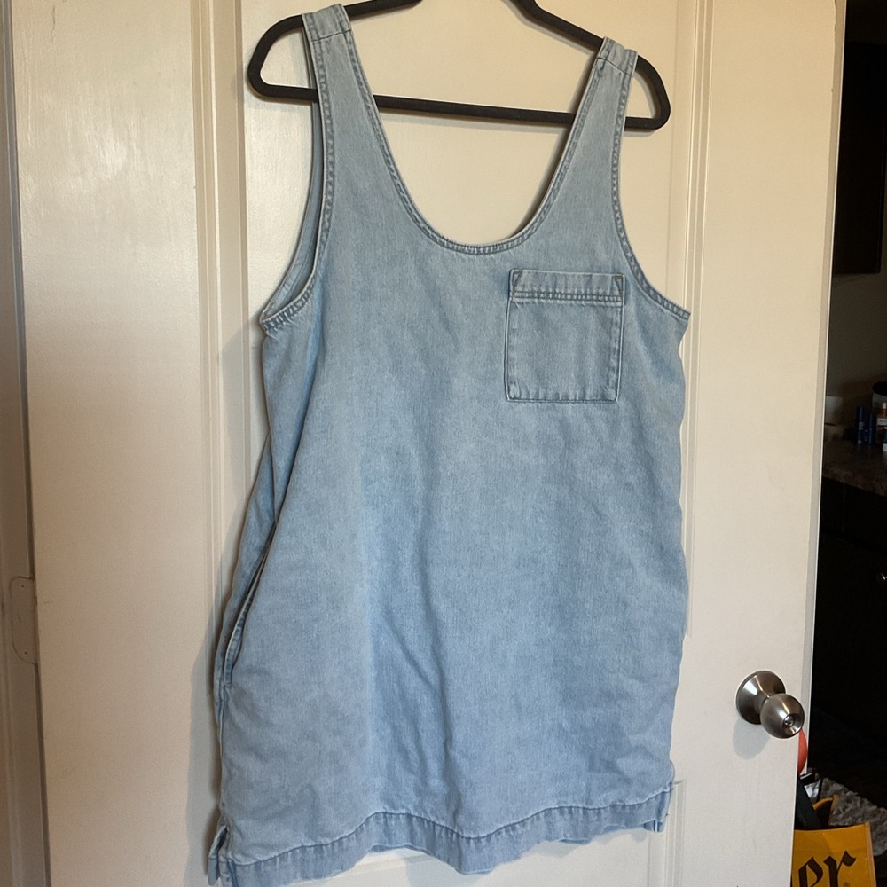 Universal Thread Light Blue Denim Tank Dress